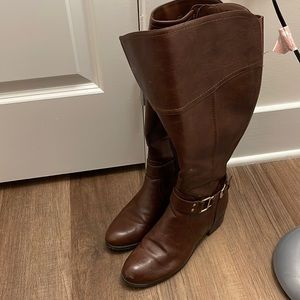 Unisa Brown Leather Riding Boots - Size 8